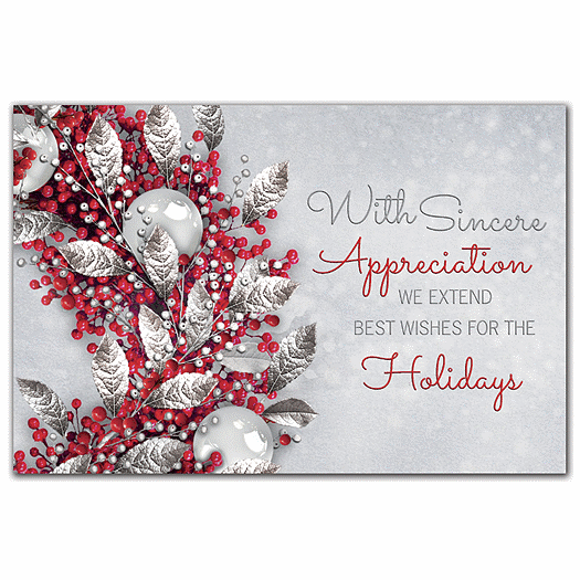 Lustrous Appreciation Holiday Postcards
