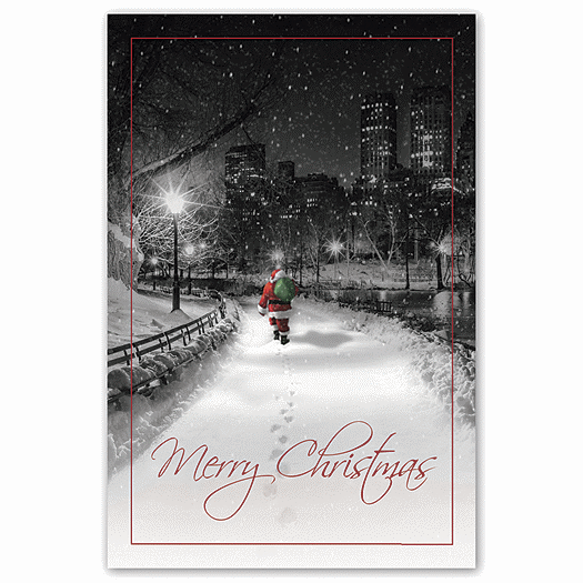 Midnight Santa Christmas Postcards