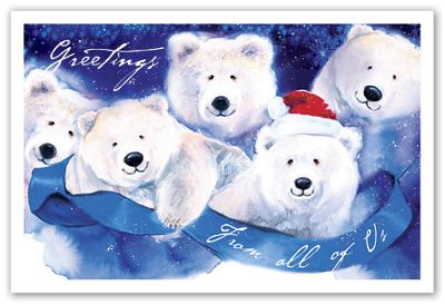 Jolly Bears Holiday Postcards