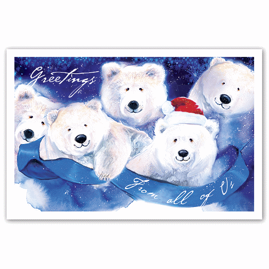 Jolly Bears Holiday Postcards