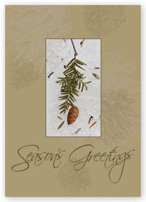 Organic Pine Recycled Paper Christmas Card - Office and Business Supplies Online - Ipayo.com