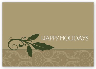 Deck the Holly Holiday Card - Office and Business Supplies Online - Ipayo.com