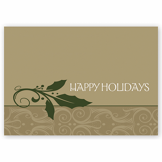 Deck the Holly Holiday Card - Office and Business Supplies Online - Ipayo.com