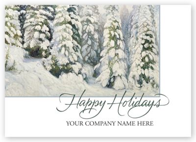 Evergreen Simplicity Holiday Card - Office and Business Supplies Online - Ipayo.com