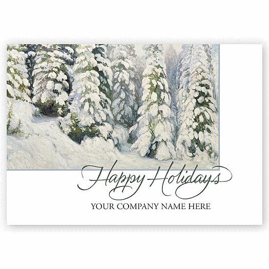 Evergreen Simplicity Holiday Card - Office and Business Supplies Online - Ipayo.com