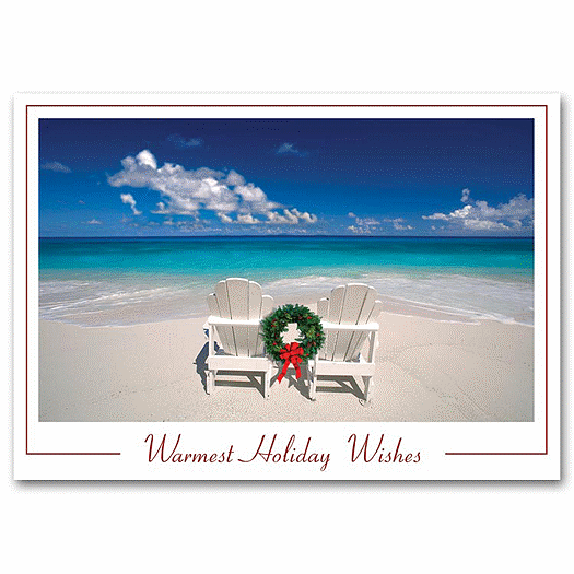 Beachy Holiday Card - Office and Business Supplies Online - Ipayo.com
