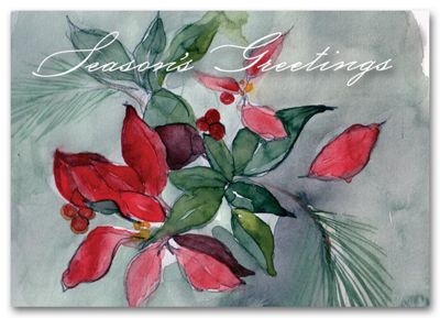 7 7/8 x 5 5/8 Seasonal Flora Holiday Cards