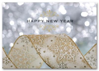 7 7/8 x 5 5/8 New Year Glitter Cards