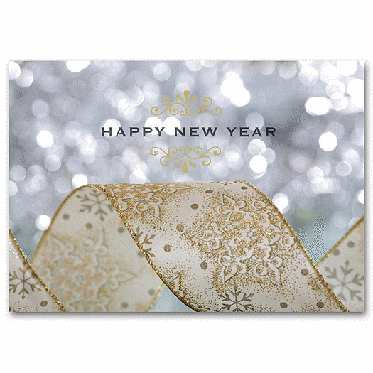 New Year Glitter Holiday Card - Office and Business Supplies Online - Ipayo.com
