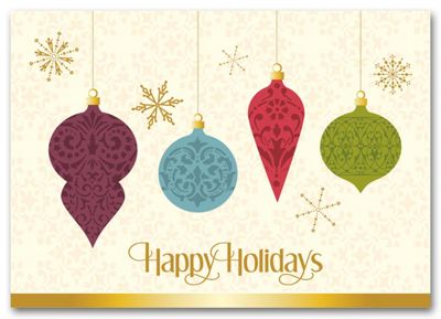 Ornamental Glow Holiday Card - Office and Business Supplies Online - Ipayo.com