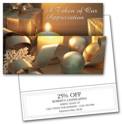 Holiday Token Coupon Cards