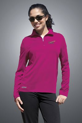 Ladies Vansport Mesh 1/4 Zip Tech Pullover