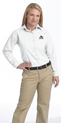 Ladies Long Sleeve Performance Oxford - Office and Business Supplies Online - Ipayo.com