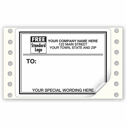 Mailing Labels, Continuous, White w/ Black Borders - Office and Business Supplies Online - Ipayo.com