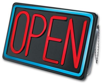 19 1/2 x 10 1/2 x 4 Lighted Open Sign