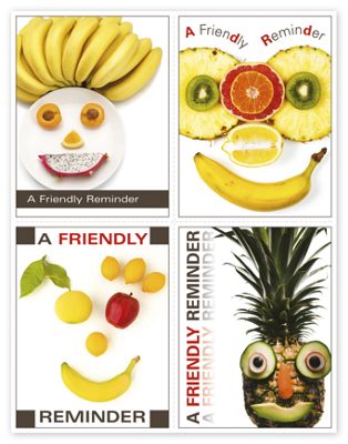 Health Care Reminder Card, Fruit Face Laser Postcard - Office and Business Supplies Online - Ipayo.com