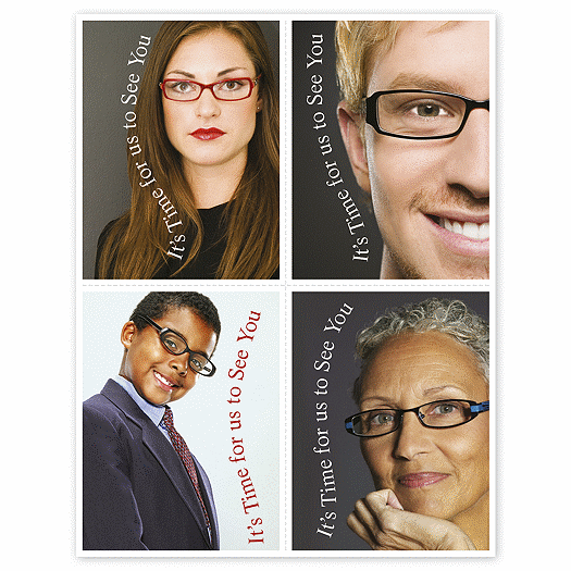 Optometry Reminder Card, It's Time to See You Laser Postcard - Office and Business Supplies Online - Ipayo.com