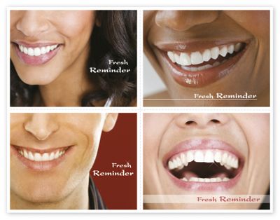 Dental Reminder Card, Fresh Reminder Laser Postcard