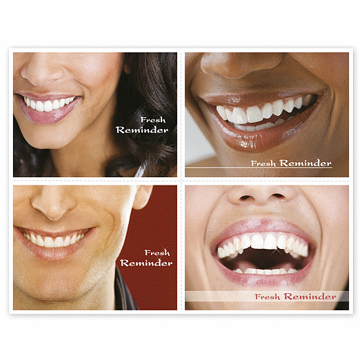 Dental Reminder Card, Fresh Reminder Laser Postcard