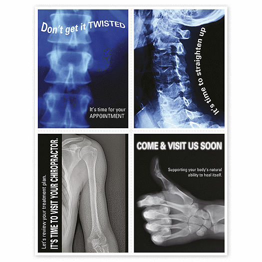 Chiropractic Reminder Card, Xray Laser Postcard - Office and Business Supplies Online - Ipayo.com