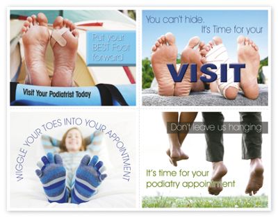 Podiatry Reminder Card,  Wiggle Your Toes  Laser Postcard - Office and Business Supplies Online - Ipayo.com