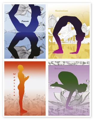 Healthcare Reminder Card, Zen Yoga Poses Laser Postcard - Office and Business Supplies Online - Ipayo.com