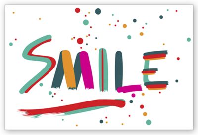 4 1/4  X 5 1/2 Dental Laser Postcards, Smile