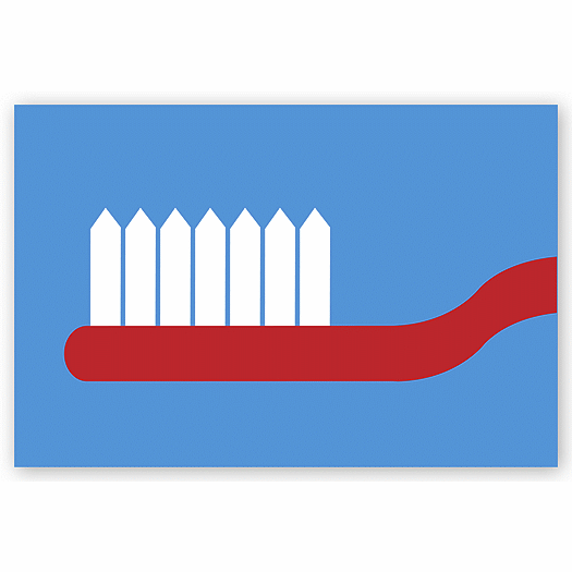 Dental Laser Postcards, Toothbrush