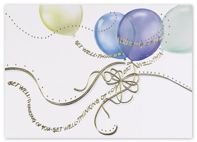 Balloon Wishes Get Well Cards