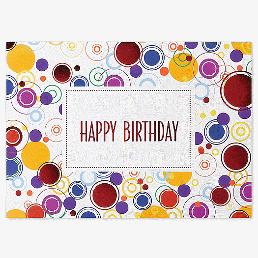 Dots & Bubbles Birthday Greeting Cards