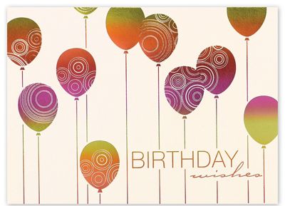 Jazzy Balloons Happy Birthday Cards