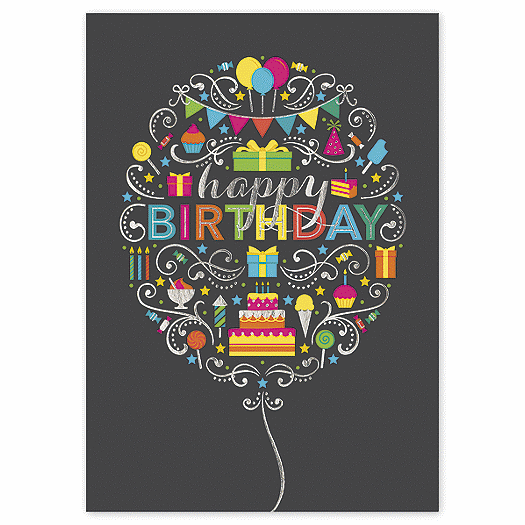 Birthday Elements Greeting Cards