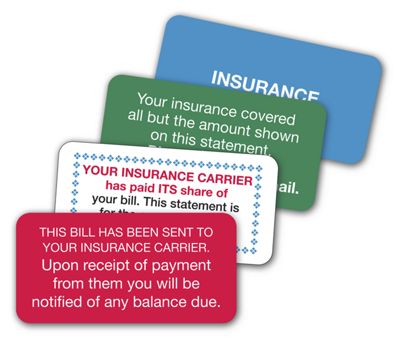 2  x 1 Medical,Insurance,Collect Labels