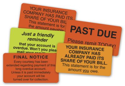 Medical Alert Billing Insurance Labels 3.25 x 1.75