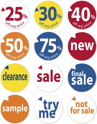 Circle Merchandise Promo Label Kit 1 - Office and Business Supplies Online - Ipayo.com