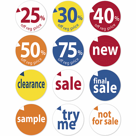 Circle Merchandise Promo Label Kit 1 - Office and Business Supplies Online - Ipayo.com