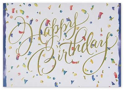 Confetti Happy Birthday Cards