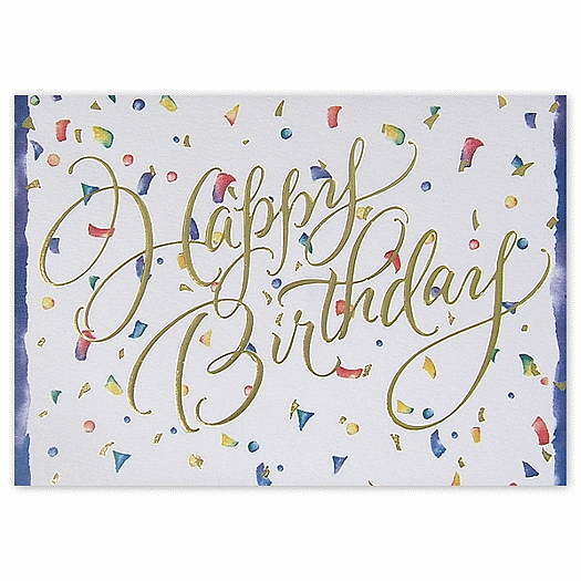 Confetti Happy Birthday Cards