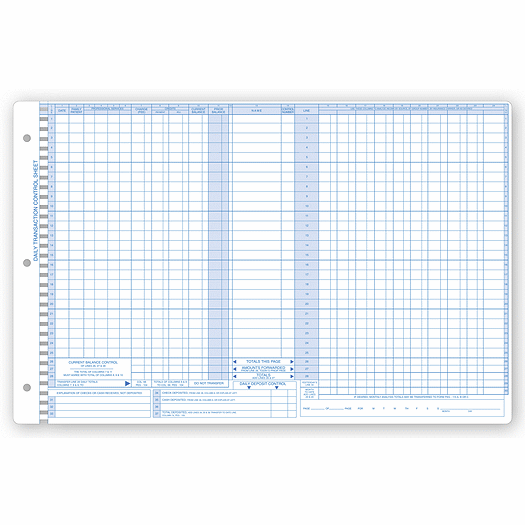 Daily Control Sheets, Pegmaster, Check Cash