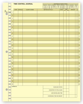 8 1/2 x 11 Time Control Journals, Attorney