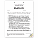 8 1/2 X 11 3-Part Notice of Privacy Practices HIPAA Acknowledgment
