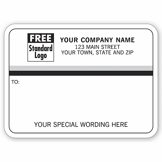Mailing Labels, Rolls, White with Black/Gray Stripes - Office and Business Supplies Online - Ipayo.com