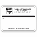 Mailing Labels, Rolls, White with Black/Gray Stripes
