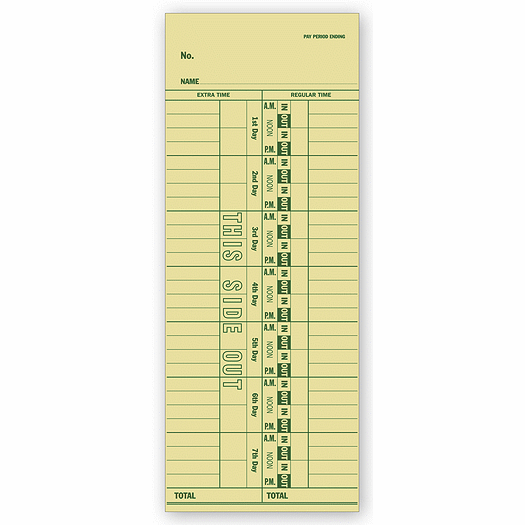 Weekly Time Card - Office and Business Supplies Online - Ipayo.com