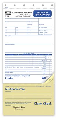 Technical Service Order, Carbonless