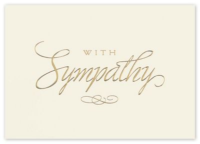 With Sympathy Greeting Cards