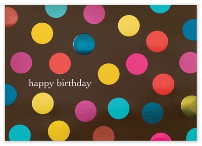 Polka-Dots Happy Birthday Cards