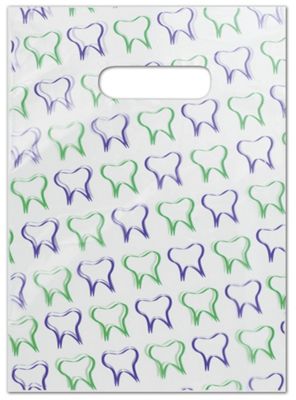 Abstract Teeth Scatter Bags, 7 1/2  x 10