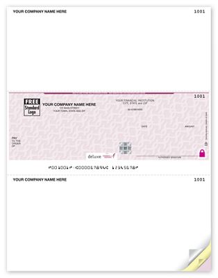 Deluxe High Security Susan G. Komen Laser Middle Check