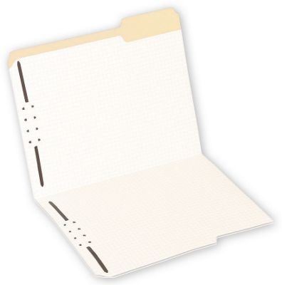 Top Tab Folders, Manila, 11pt, Two Fastener